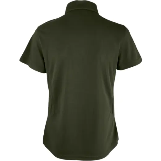 Ladies Heritage Ventilated Quick Dry Golfer Olive Back
